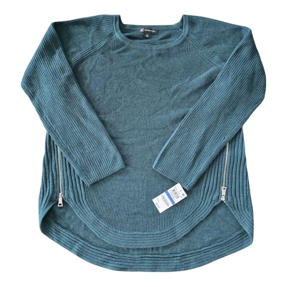 INC International Concepts Sweaters - $89 New INC International Concepts Sweater XL Women Gray Blue Side Zipper